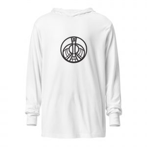 Geo-Icon Hooded long-sleeve tee